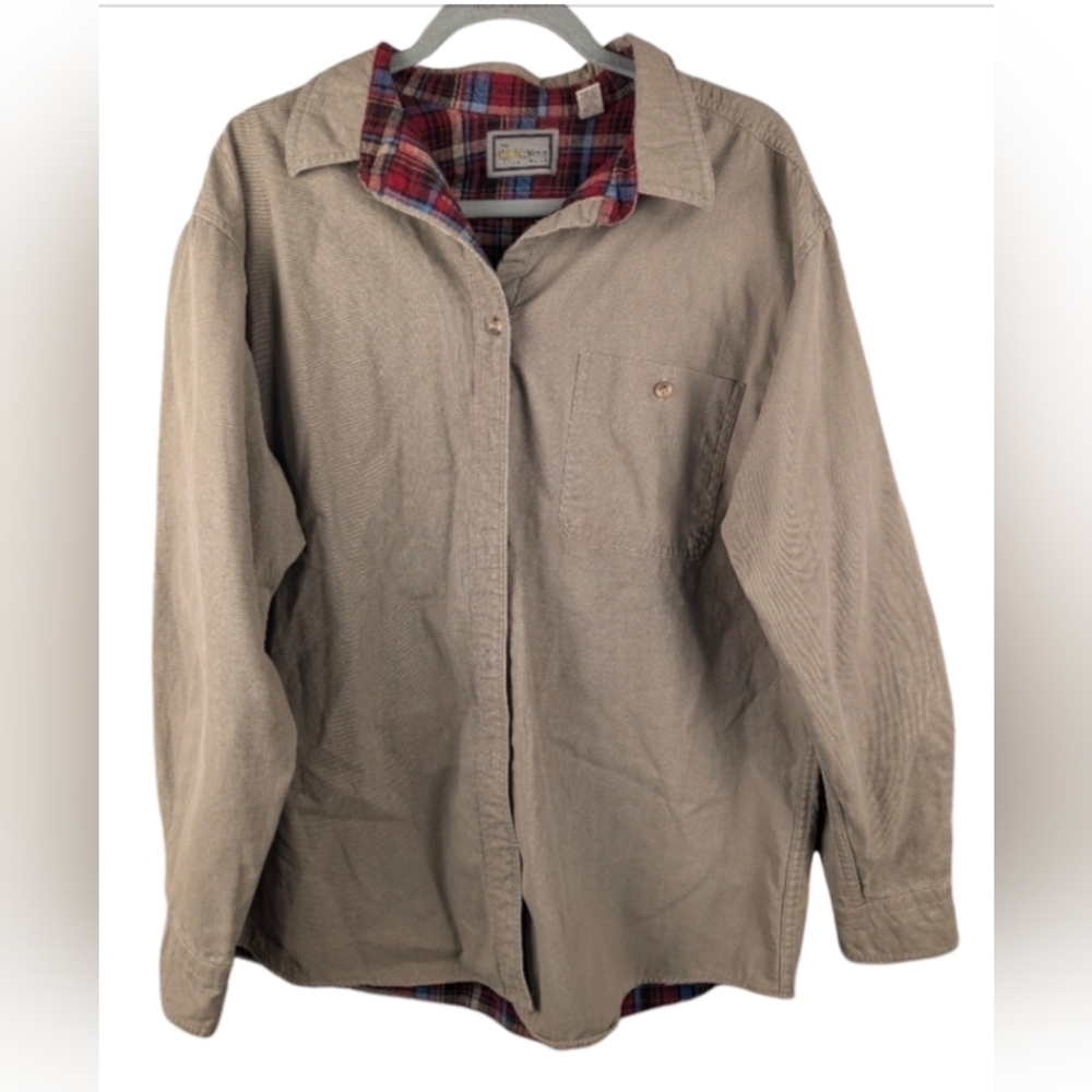 Cabela's flannel-lined jacket in XL, see photos for two small marks on the back